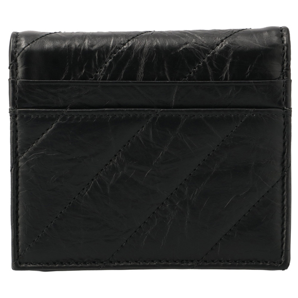 BALENCIAGA Wallet Bifold CRUSH Flap Card Wallet - Picture 3 of 8